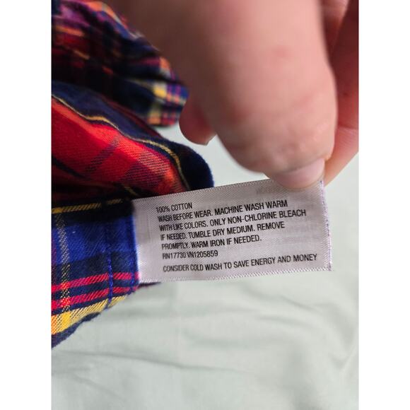 Cat and Jack m 8-10 boys plaid button up long sleeve shirt - Picture 7 of 7